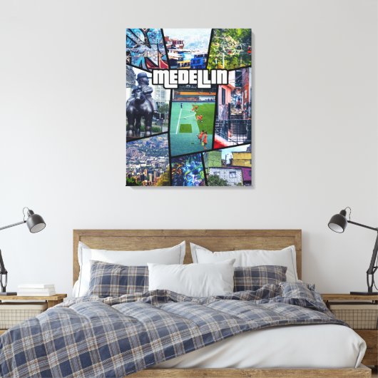 Colombia Antioquia Medellin Canvas Afdruk (Insitu (Slaapkamer))