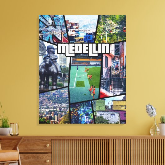 Colombia Antioquia Medellin Canvas Afdruk (Insitu (Woonkamer))