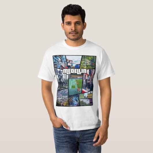 Colombia Antioquia Medellin T-shirt (Voorkant volledig)
