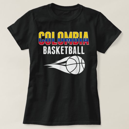 Colombia Basketball Fans Jersey Colombian Flag Spo T-shirt (Design voorkant)
