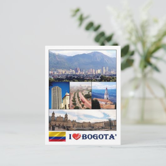 Colombia - Bogotà - I Love - Briefkaart (Staand voorkant)