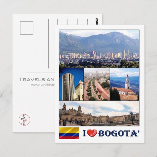 Colombia - Bogotà - I Love - Briefkaart (Voorkant / Achterkant)