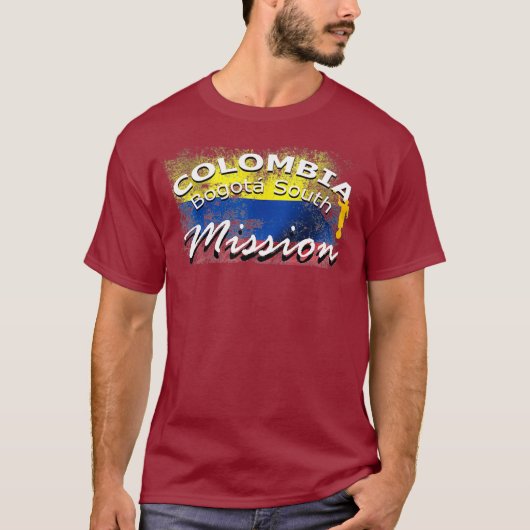 Colombia Bogota South Mormon LDS Mission Gift T-shirt (Voorkant)