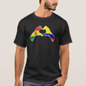 Colombia Bolivia Flag Colombian Bolivian Heart T-shirt (Voorkant)