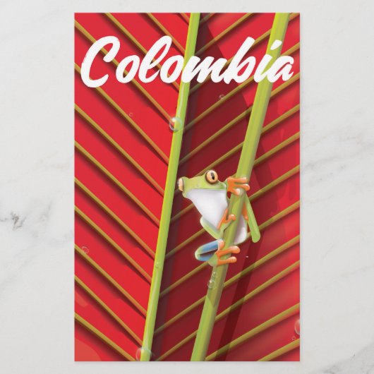 Colombia boomkikker reisposter briefpapier (Voorkant)