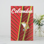 Colombia boomkikker reisposter briefpapier (Staand voorkant)