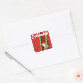 Colombia boomkikker reisposter vierkante sticker (Envelop)