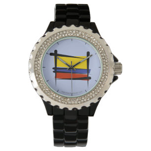 Colombia Borstel Vlag Horloge