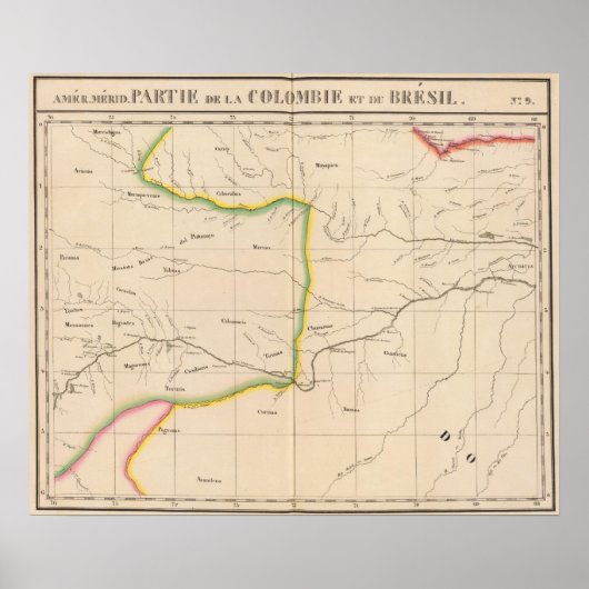 Colombia, Brazilië Poster (Voorkant)