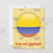 Colombia Bubble Flag Kaart (Voorkant)