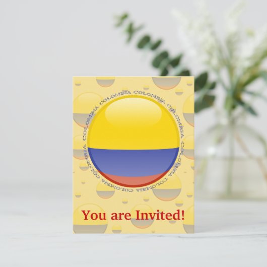 Colombia Bubble Flag Kaart (Staand voorkant)