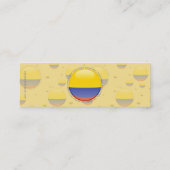 Colombia Bubble Flag Mini Visitekaartje (Achterkant)