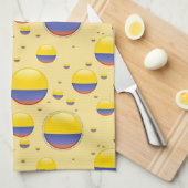 Colombia Bubble Flag Theedoek (Quarter Fold)