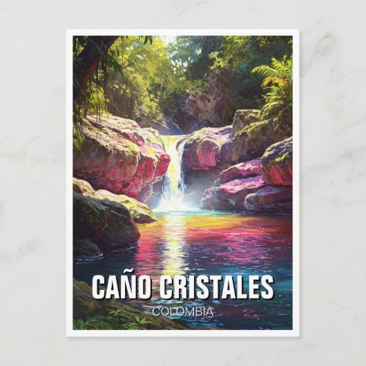 Colombia Cano Cristales Reizen Briefkaart (Voorkant)