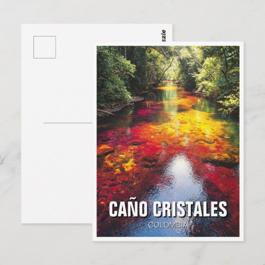 Colombia Cano Cristales Reizen Briefkaart (Voorkant / Achterkant)