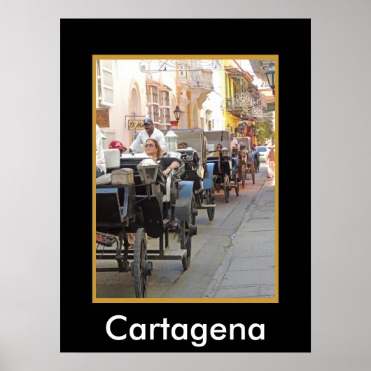 Colombia-Carriage Ride in Cartagena Poster (Voorkant)