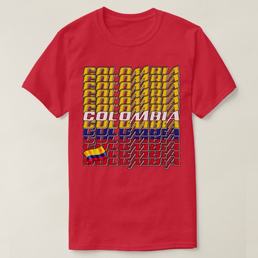Colombia Cascade tekst 4 T-shirt (Design voorkant)