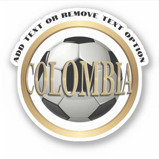 Colombia Colombiaans Voetbal Sticker (Voorkant)