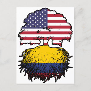 Colombia Colombiaanse Amerikaanse vlag Briefkaart