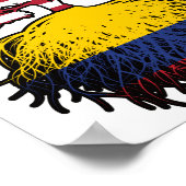Colombia Colombiaanse Amerikaanse vlag Poster (Hoek)