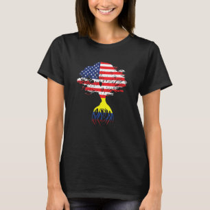 Colombia Colombiaanse Amerikaanse vlag Roots Colom T-shirt