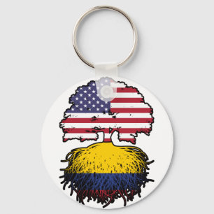 Colombia Colombiaanse Amerikaanse vlag Sleutelhanger