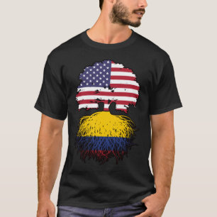 Colombia Colombiaanse Amerikaanse vlag T-shirt