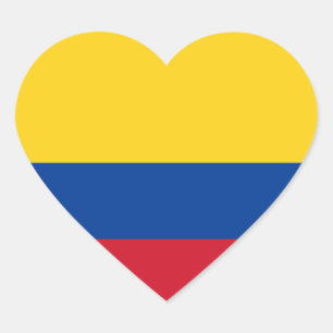 Colombia/Colombiaanse hartvlag Hart Sticker