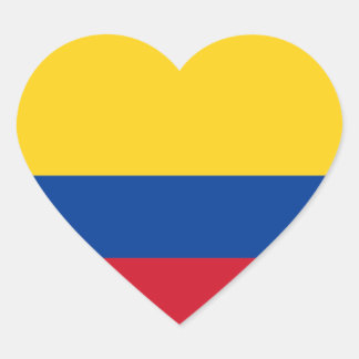 Colombia/Colombiaanse hartvlag Hart Sticker