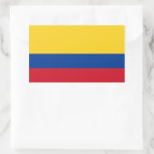 Colombia/Colombiaanse vlag Rechthoekige Sticker (Tas)