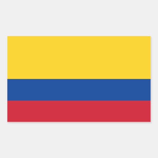 Colombia/Colombiaanse vlag Rechthoekige Sticker (Voorkant)
