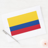 Colombia/Colombiaanse vlag Rechthoekige Sticker (Envelop)