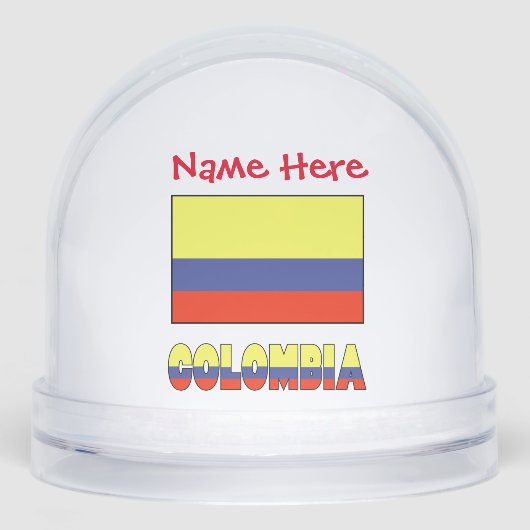 Colombia Colombiaanse vlag rode personalisatie Sneeuwbol (Voorkant)