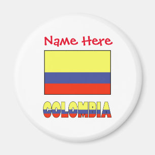 Colombia Colombiaanse Vlag Rood Personalisatie Magneet