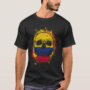 Colombia Colombiaanse Vlag Schedel T-shirt