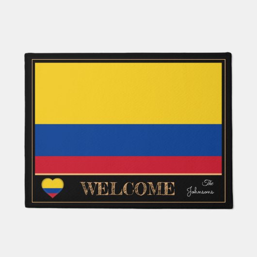 Colombia & Colombiaanse vlag /sport Welkom Deurmat (Voorkant)