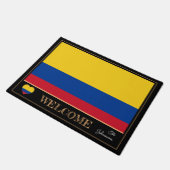Colombia & Colombiaanse vlag /sport Welkom Deurmat (Schuin)
