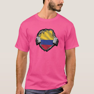 Colombia: Colombiaanse vlagpride Retro Herita T-shirt