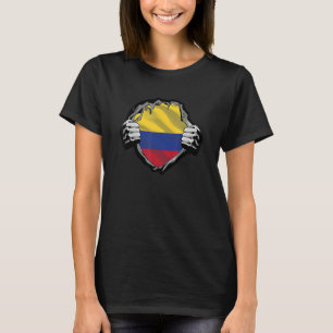 Colombia: Colombiaanse vlagpride Retro Herita T-shirt