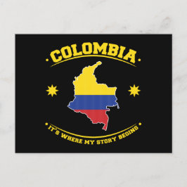 Colombia Colombian Flag Heritage Pride Briefkaart