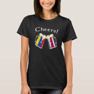 Colombia Costa Rica vlag juicht bier geteeld patri T-shirt