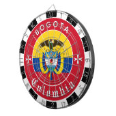 Colombia Dartboard, Colombiaanse Vlag darts / spel Dartbord (Voorkant Rechts)