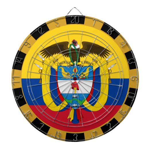 Colombia Dartboard en Flag darts/game board Dartbord (Voorkant)
