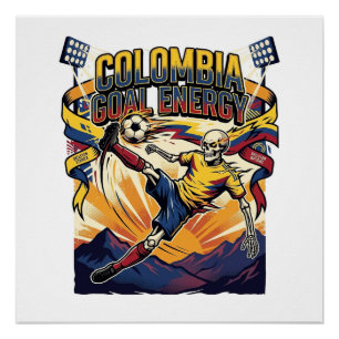 Colombia Doel Energie Skelet Aanvaller Naties Crea Perfect Poster