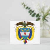 colombia embleem briefkaart (Staand voorkant)