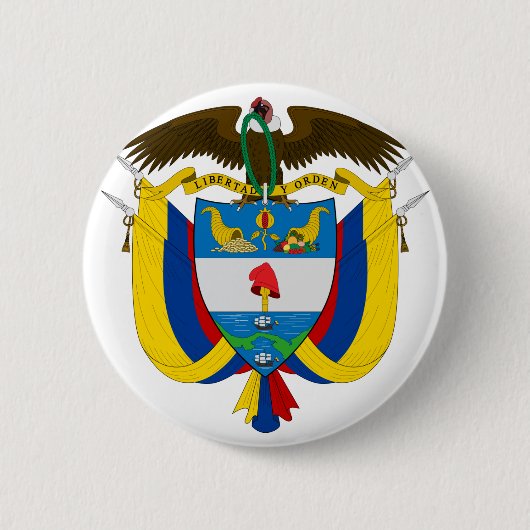 colombia embleem ronde button 5,7 cm (Voorkant)