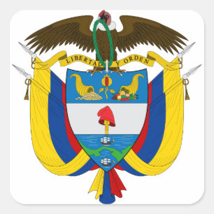 Colombia embleem vierkante sticker