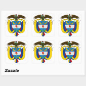 colombia embleem vierkante sticker (Vel)