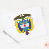 colombia embleem vierkante sticker (Envelop)