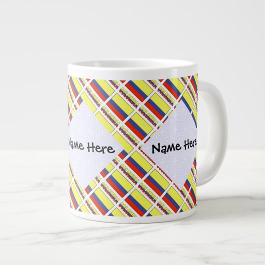 Colombia en Colombiaanse vlag gepersonaliseerd Grote Koffiekop (Voorkant rechts)